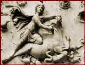 Mithras stabbing the Bull of Darkness.