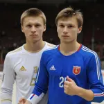 Arseniy Bondarenko in football action