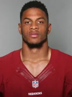 Tevin Mitchel American football cornerback in game action