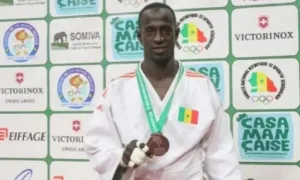 Saliou Ndiaye Senegalese judoka in competition