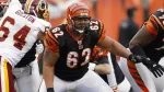 Nate Livings playing offensive guard in an NFL game