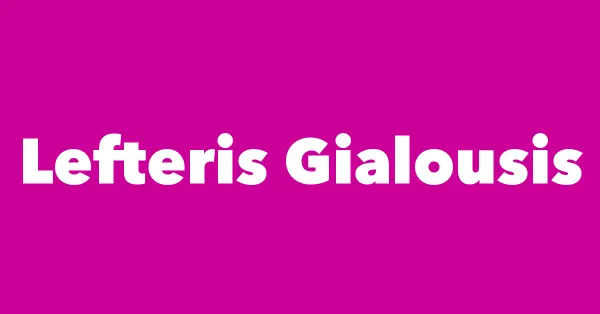 Lefteris Gialousis Greek football player portrait