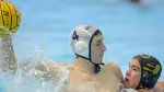 Rebecca Kershaw playing water polo in a match