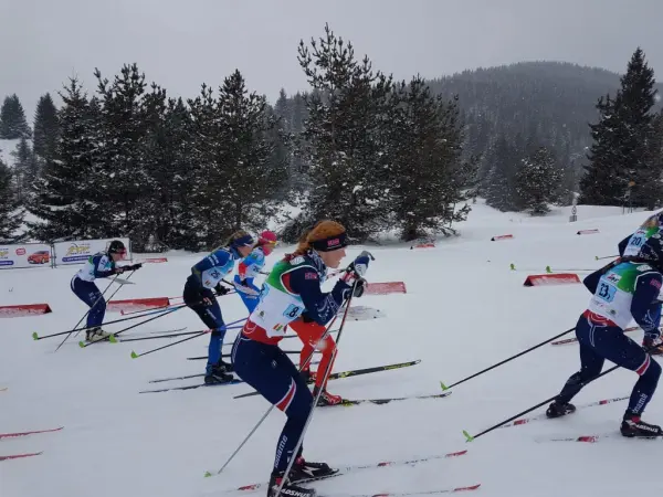 Maria Kechkina competing in an orienteering event