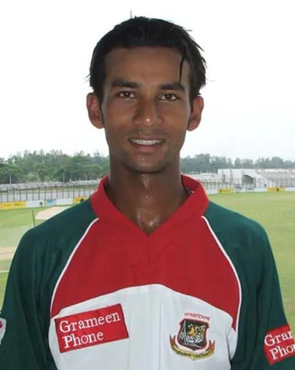 Anwar Hossain playing cricket on the field
