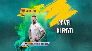 Pavel Klenyo playing football in a European league match