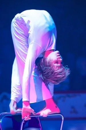 Alexey Goloborodko performing a contortion act