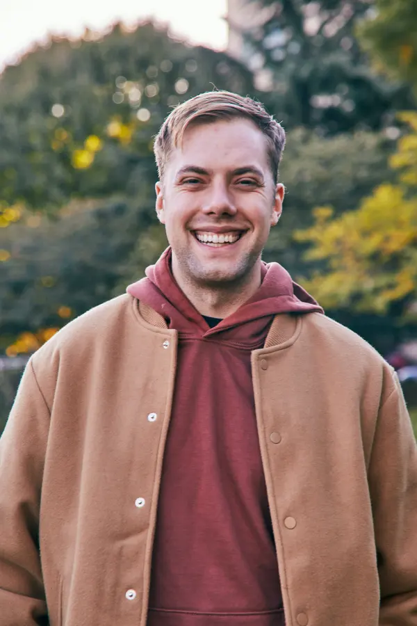 Bo Johnson performing stand-up comedy on stage