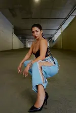 Jasmine Sherni TV posing for a lifestyle photoshoot