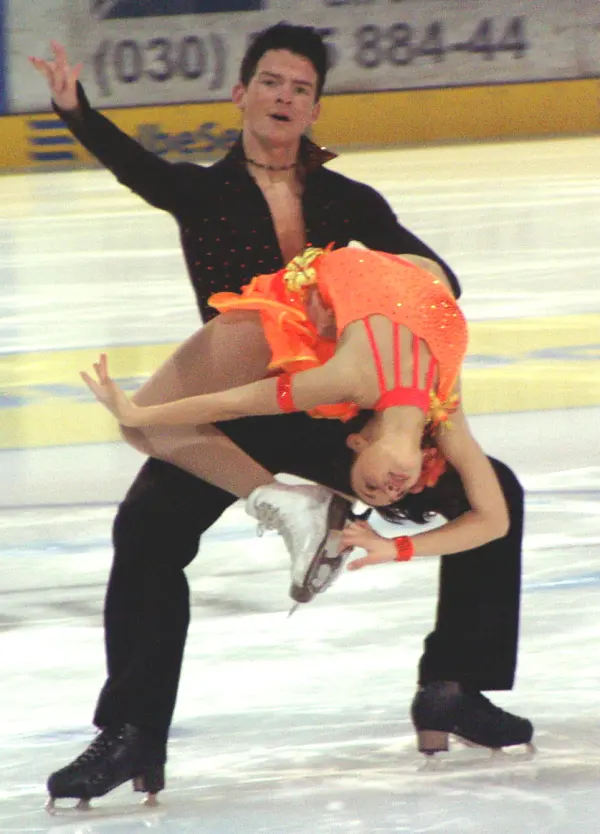 Paul Boll performing on ice during a competition