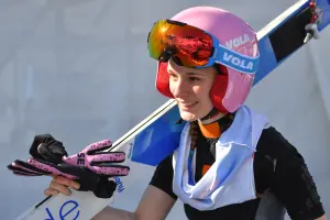 Marta Křepelková Czech ski jumper in competition