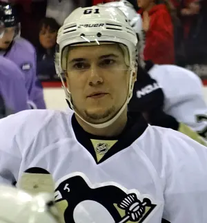 Sergei Plotnikov celebrating a goal for Russia at the 2014 IIHF World Championship