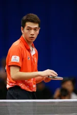 Ho Kwan Kit playing table tennis for Hong Kong