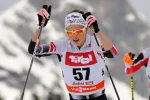 Anna Seebacher competing in a cross-country skiing race