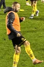 Ryan McLaughlin playing football for Northern Ireland