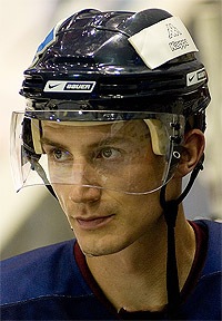 Roman Tvrdoň playing ice hockey for the Washington Capitals