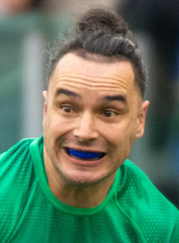 James Lowe playing rugby for Ireland national team