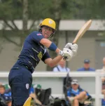 Nick Gubbins playing cricket for Middlesex