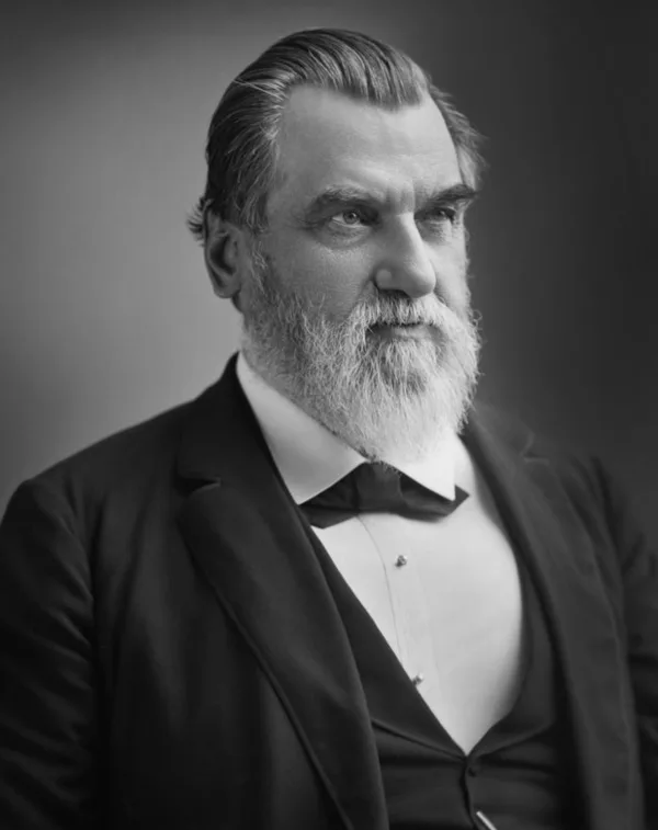 Portrait of Leland Stanford, American politician and philanthropist